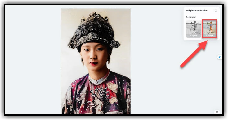 Restore old photos of Empress Nam Phuong using Capcut