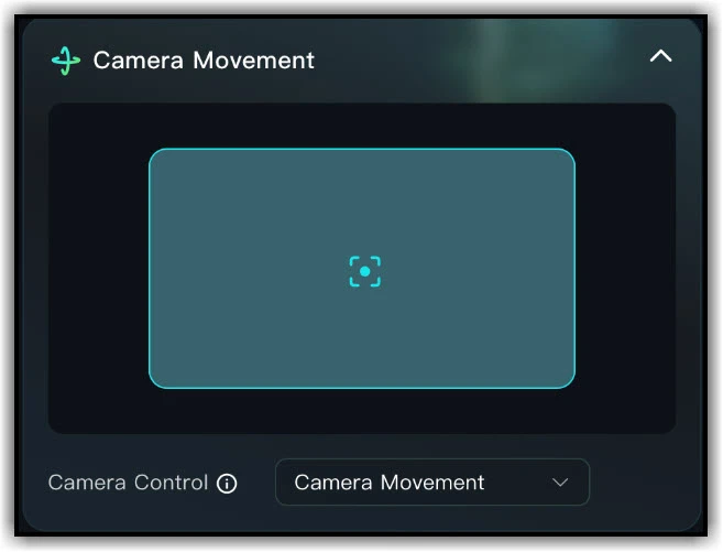 Set camera movement in video Kling AI