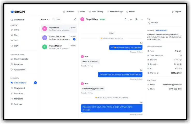 SiteGPT Revolutionize Your Website with AI Chatbots 1